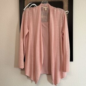 Eileen Fisher Petite Linen Cardigan with Matching Tank